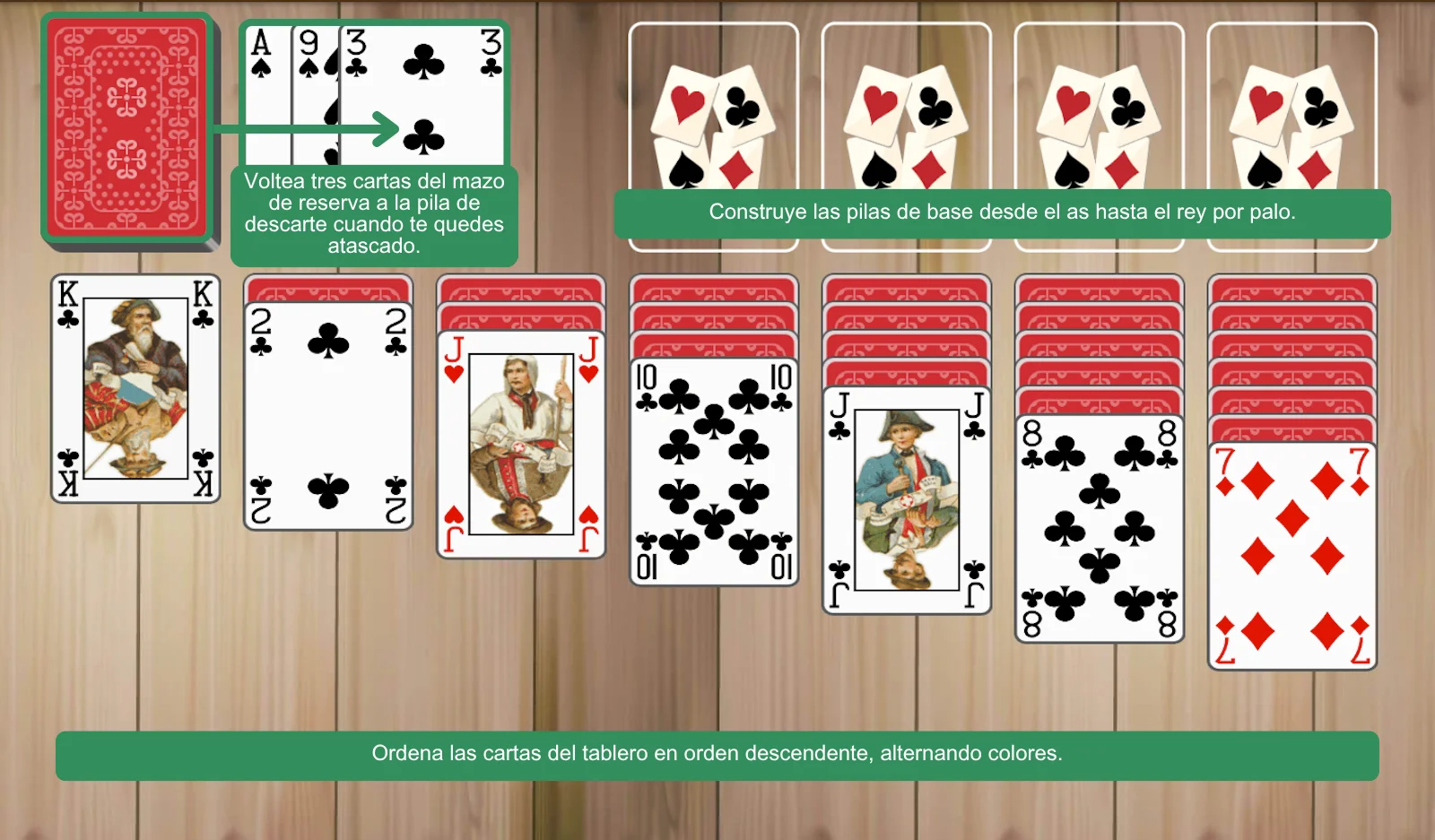 Configuración de Solitario de 3 turnos